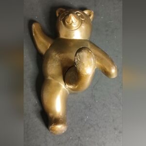 Vintage Brass Bear Figurine